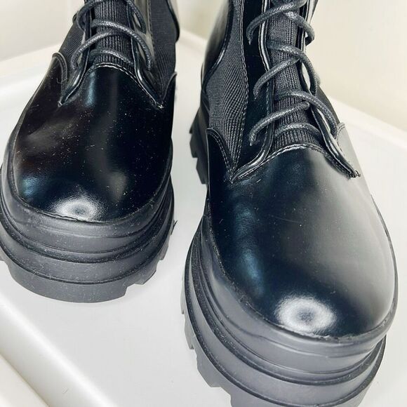 Lemonade Princess Polly Muscle Combat Boots Black Nwot Size 8 - Picture 3 of 9